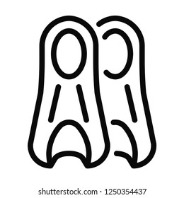 Flippers icon vector