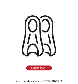 Flippers icon vector