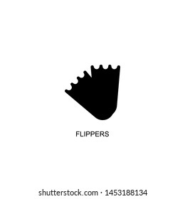 flippers icon vector black design
