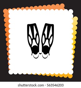 Flippers  icon. Vector design. 