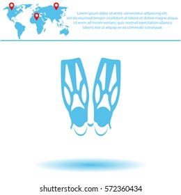 Flippers  icon. Vector design.