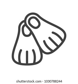 flippers icon, vector illustration