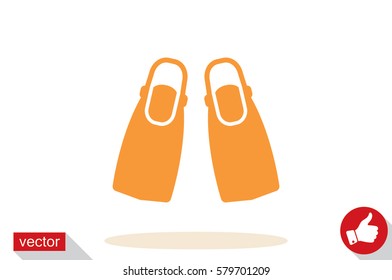 Flippers icon vector illustration.