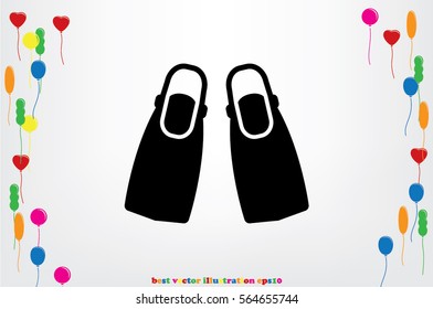 Flippers icon vector illustration eps10