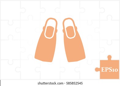 Flippers icon vector illustration eps10