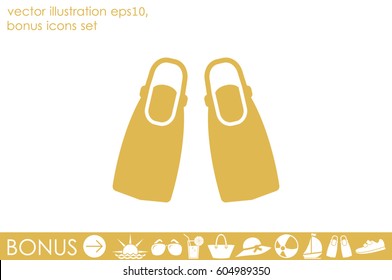 Flippers icon vector illustration eps10