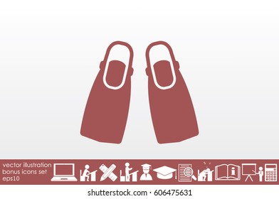 Flippers icon vector illustration eps10