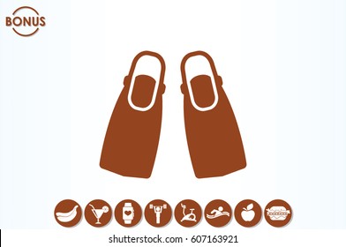 Flippers icon vector illustration eps10