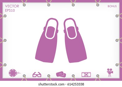 Flippers icon vector illustration eps10