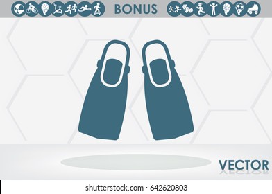 Flippers icon vector illustration eps10