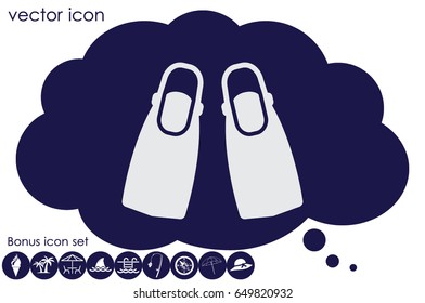 Flippers icon vector illustration eps10