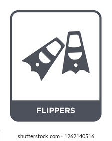 flippers icon vector on white background, flippers trendy filled icons from Summer collection, flippers simple element illustration