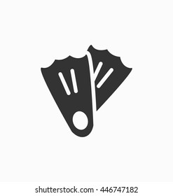 Flippers icon vector sign.