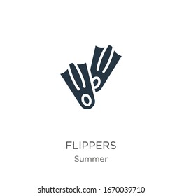 Flippers icon vector. Trendy flat flippers icon from summer collection isolated on white background. Vector illustration can be used for web and mobile graphic design, logo, eps10