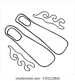 Flippern Symbol Vektorillustration. Trendy flache Flippern Symbol aus der Sommerkollektion einzeln auf weißem Hintergrund. Vektorillustration-Illustration kann für Web- und Mobile-Grafikdesign, Logo, eps10 verwendet werden 