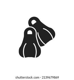 Flippers icons  symbol vector elements for infographic web