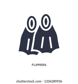 flippers isolated icon. Simple element illustration from summer concept. flippers editable logo symbol design on white background. Can be use for web and mobile.