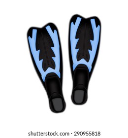 Flippers isolated on white. Flippers icon. EPS10 vector