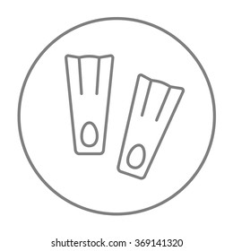 Flippers line icon.