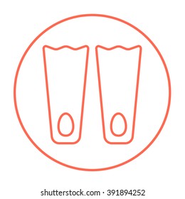 Flippers line icon.