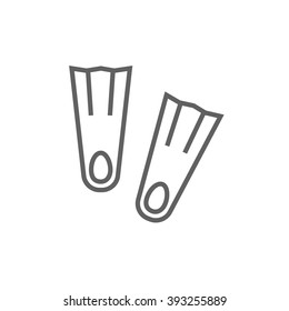 Flippers line icon.