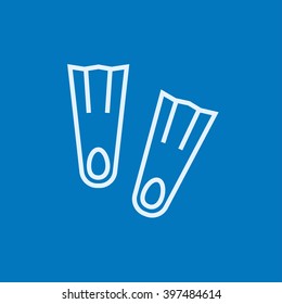 Flippers line icon.