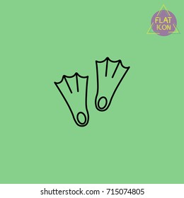 flippers line icon
