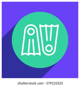 Flippers line vector icon
