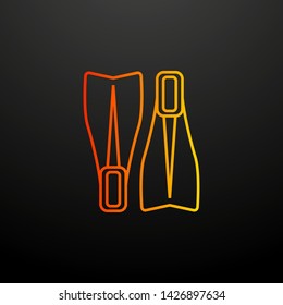 flippers nolan icon. Elements of camping set. Simple icon for websites, web design, mobile app, info graphics