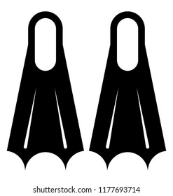 
Flippers on white background
