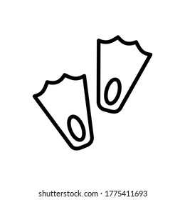 Flippers, sport icon. Simple line, outline vector elements of vacation icons for ui and ux, website or mobile application