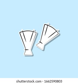 Flippers sticker icon. Simple thin line, outline vector of travel icons for ui and ux, website or mobile application
