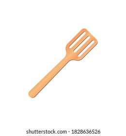 Flippers or turner Spatula utensil, wooden tool for cooking. Cartoon vector illustration isoalted on white background 2/35