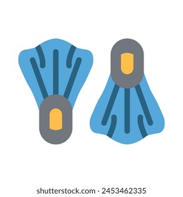 Flippers Vector Flat Icon Design