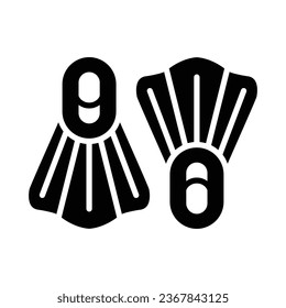 Flippers Vector Glyph Icon For Personal And Commercial Use.

