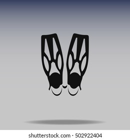Flippers vector icon