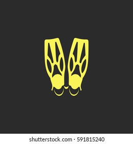 Flippers vector  icon.