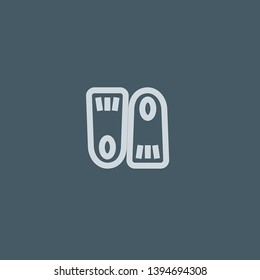 Flippers vector icon. Flippers concept stroke symbol design. Thin graphic elements vector illustration, outline pattern for your web site design, logo, UI. EPS 10.