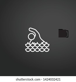 Flippers vector icon. Flippers concept stroke symbol design. Thin graphic elements vector illustration, outline pattern for your web site design, logo, UI. EPS 10.