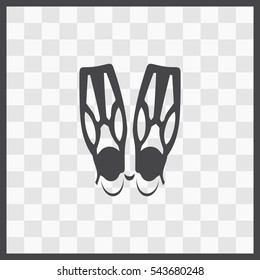 Flippers vector icon. Isolated illustration. Business picture.