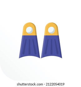 flippers Vector illustration on a transparent background.Premium quality symmbols.Vector line flat icon for concept and graphic design.
