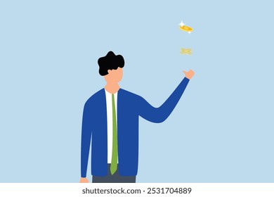 Jogar uma moeda é um conceito usado tanto em jogos de azar como na tomada de decisões financeiras.