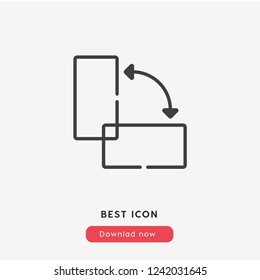 Flipping rotate icon vector