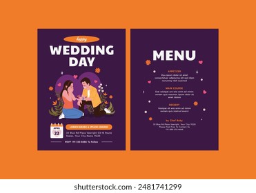 Flippins Wedding Day Invitation Template