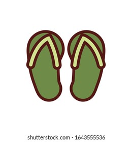 flips flaquea línea de spa y diseño de ilustración vectorial de relleno
