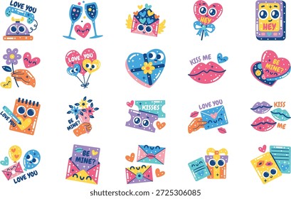 Flerte E Ilustrações De Romance Ilustração Vetorial. Modelo de design de símbolo de ilustração para elemento de interface do usuário móvel da Web.