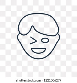 Flirt vector outline icon isolated on transparent background, high quality linear Flirt transparency concept can be used web and mobile