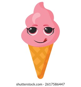 Flirty pink ice cream cone.