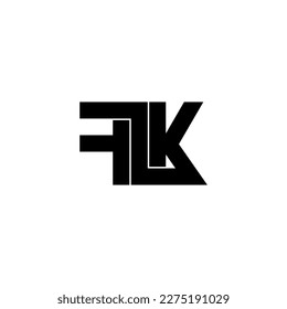 flk initial letter monogram logo design