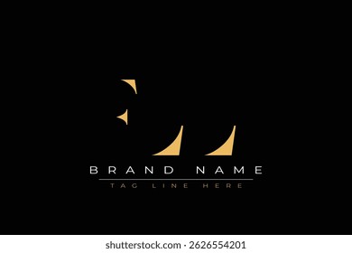 FLL abstract letter logo design. This logo is designed by three abstract letters.